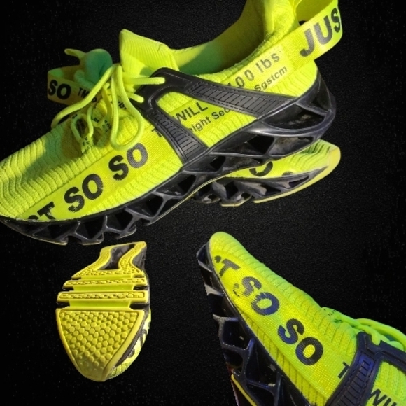 Just So So Shoes - Women's Neon Yellow Athletic Shoes
